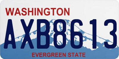 WA license plate AXB8613