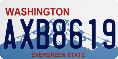 WA license plate AXB8619