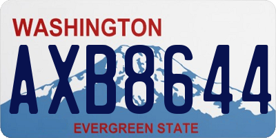 WA license plate AXB8644