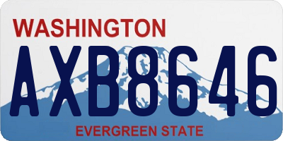 WA license plate AXB8646