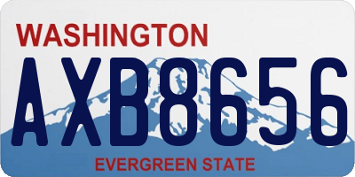 WA license plate AXB8656