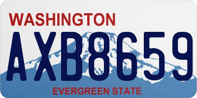 WA license plate AXB8659