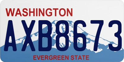 WA license plate AXB8673
