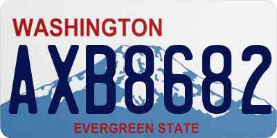 WA license plate AXB8682