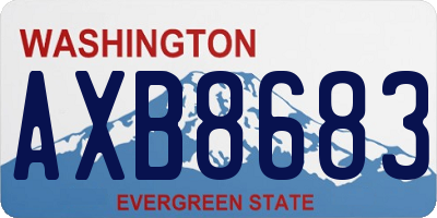 WA license plate AXB8683