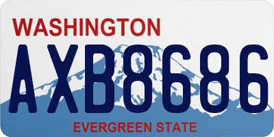 WA license plate AXB8686