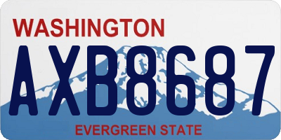 WA license plate AXB8687