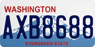 WA license plate AXB8688