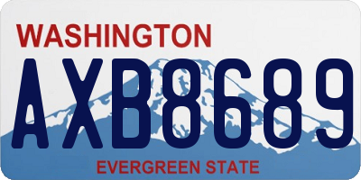 WA license plate AXB8689