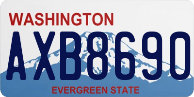 WA license plate AXB8690