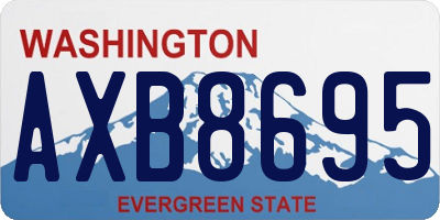 WA license plate AXB8695