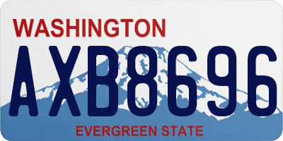 WA license plate AXB8696