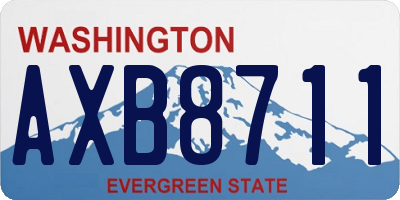 WA license plate AXB8711