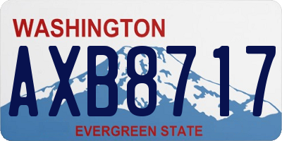 WA license plate AXB8717