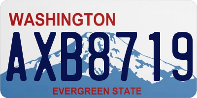 WA license plate AXB8719