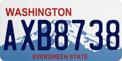 WA license plate AXB8738