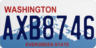 WA license plate AXB8746