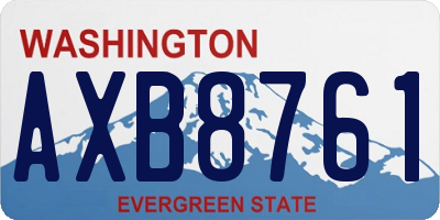 WA license plate AXB8761