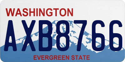 WA license plate AXB8766