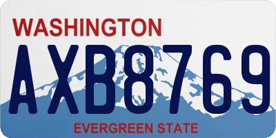 WA license plate AXB8769