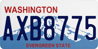 WA license plate AXB8775
