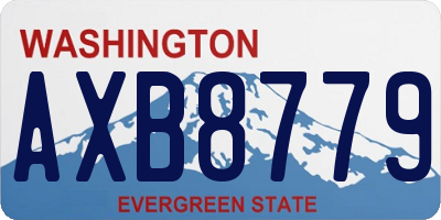 WA license plate AXB8779