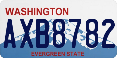 WA license plate AXB8782