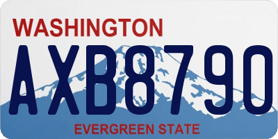 WA license plate AXB8790