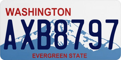 WA license plate AXB8797