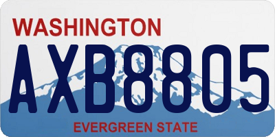WA license plate AXB8805