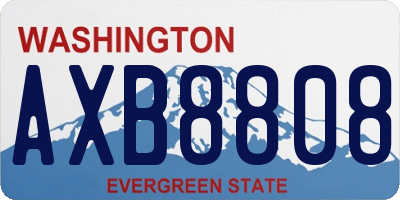 WA license plate AXB8808