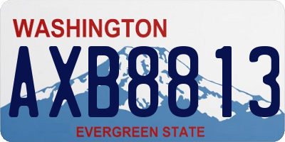 WA license plate AXB8813