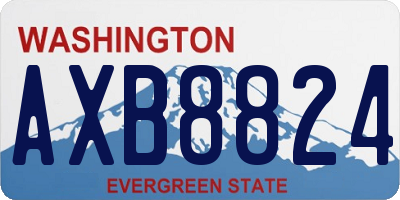 WA license plate AXB8824