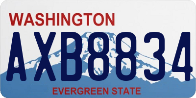 WA license plate AXB8834