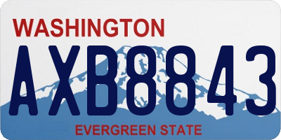 WA license plate AXB8843