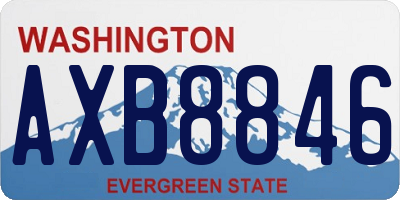 WA license plate AXB8846