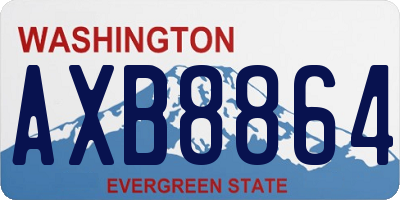 WA license plate AXB8864
