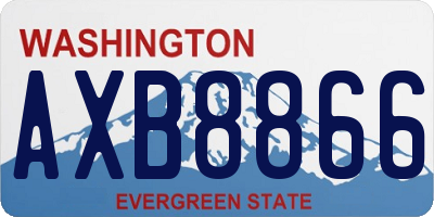 WA license plate AXB8866