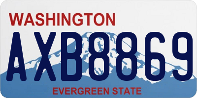 WA license plate AXB8869