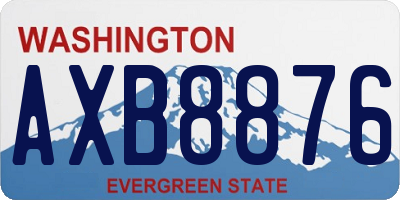 WA license plate AXB8876