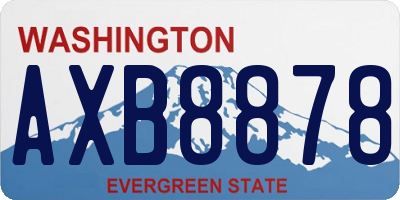 WA license plate AXB8878