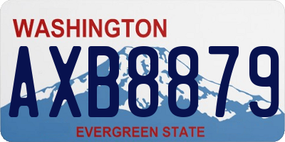 WA license plate AXB8879