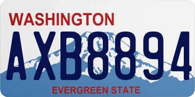 WA license plate AXB8894