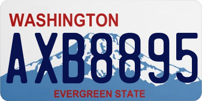 WA license plate AXB8895