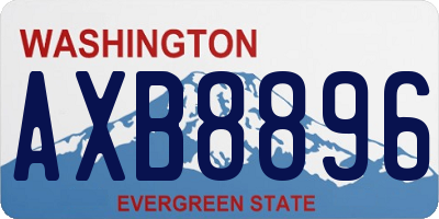WA license plate AXB8896