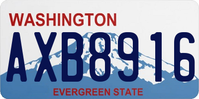 WA license plate AXB8916