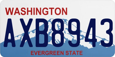 WA license plate AXB8943