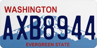 WA license plate AXB8944