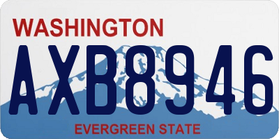 WA license plate AXB8946
