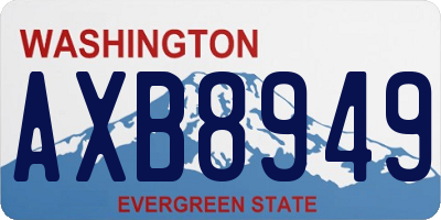 WA license plate AXB8949
